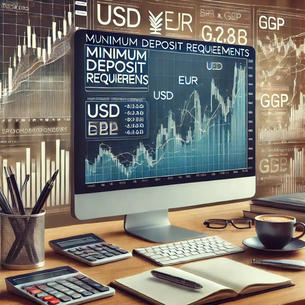 What is the minimum deposit for popular forex brokers?