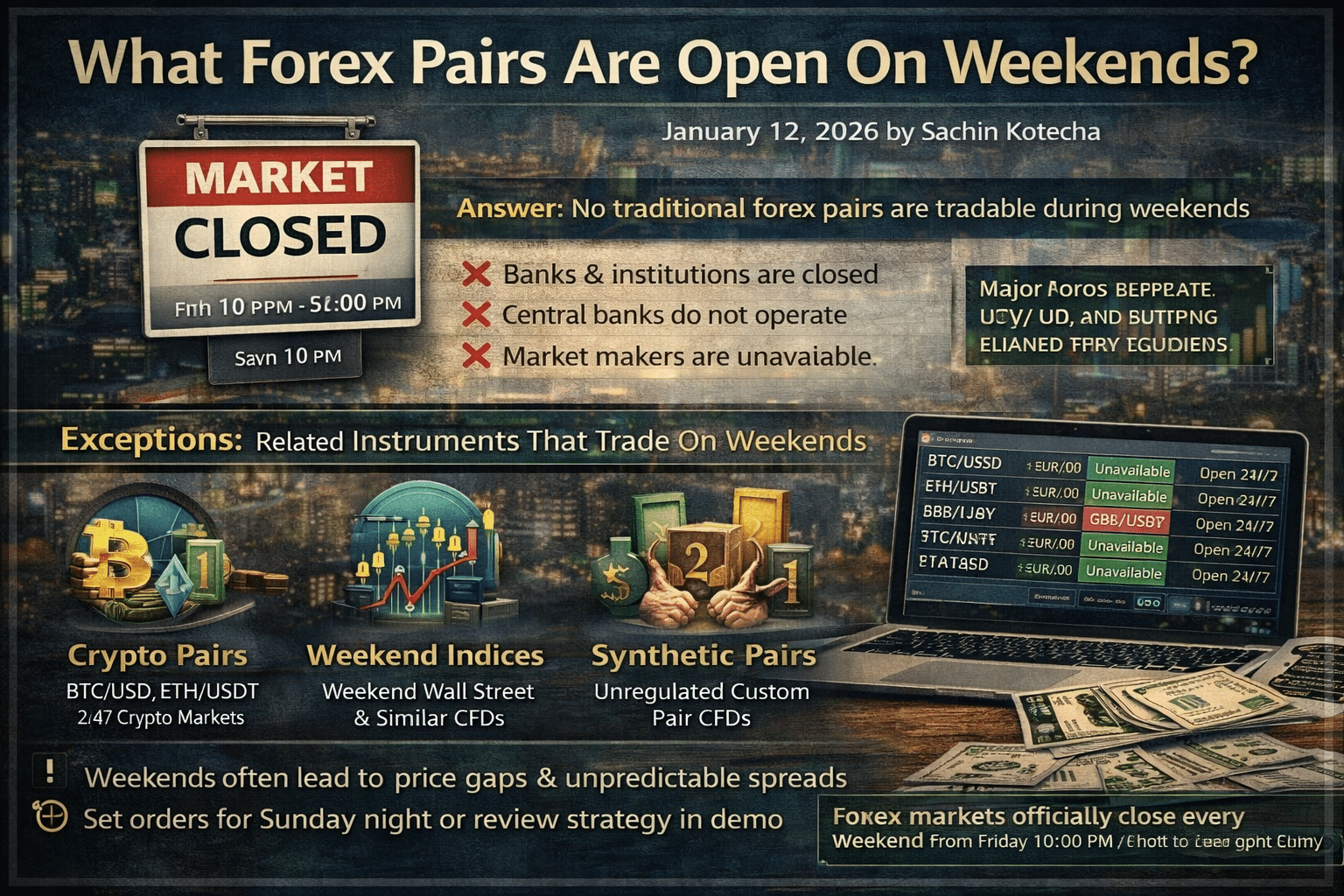 What Forex Pairs Are Open On Weekends?